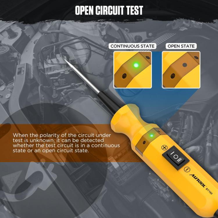 AUTOOL BT160 Tester multifunzione per circuiti elettrici auto, strumento diagnostico per cortocircuiti, BT160
