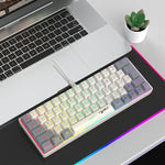 Tastiera cablata HXSJ V400 RGB 63 tasti USB-C