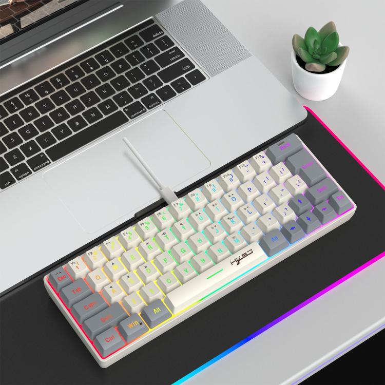 Tastiera cablata HXSJ V400 RGB 63 tasti USB-C