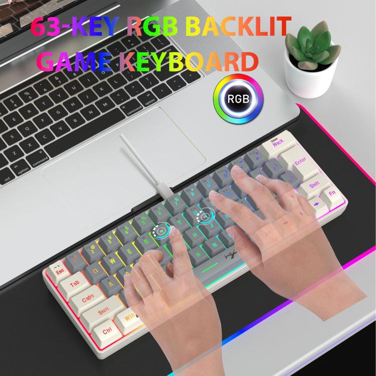 Tastiera cablata HXSJ V400 RGB 63 tasti USB-C