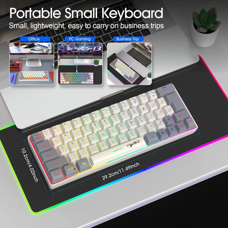 Tastiera cablata HXSJ V400 RGB 63 tasti USB-C