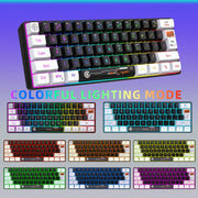 HXSJ V700WB Wired RGB Backlit Membrane Keyboard 61 Key Caps, Cable Length: 1.7m, V700WB