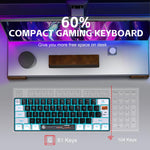 HXSJ V700WB Wired RGB Backlit Membrane Keyboard 61 Key Caps, Cable Length: 1.7m, V700WB