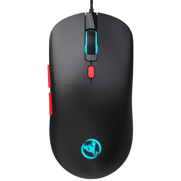 HXSJ X200 3600DPI Colorful Luminous Wired Mouse, Cable Length: 1.5m, X200 Black, X200 White