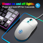 HXSJ X200 3600DPI Colorful Luminous Wired Mouse, Cable Length: 1.5m, X200 Black, X200 White