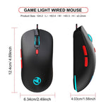 HXSJ X200 3600DPI Colorful Luminous Wired Mouse, Cable Length: 1.5m, X200 Black, X200 White