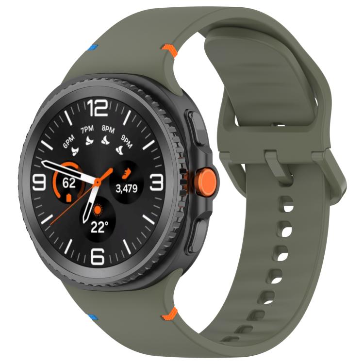 Cinturino in silicone a tinta unita con cuciture xDfind per Samsung Galaxy Watch8 Classic 46mm / Watch8 44mm / 40mm, 20mm