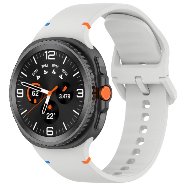 Cinturino in silicone a tinta unita con cuciture xDfind per Samsung Galaxy Watch8 Classic 46mm / Watch8 44mm / 40mm, 20mm