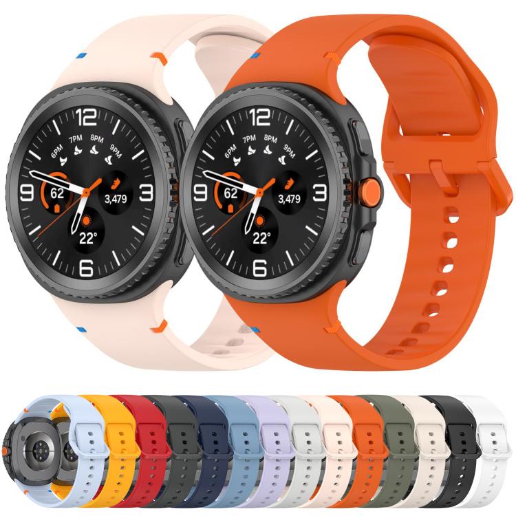 Cinturino in silicone a tinta unita con cuciture xDfind per Samsung Galaxy Watch8 Classic 46mm / Watch8 44mm / 40mm, 22mm