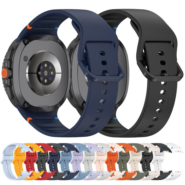 Cinturino in silicone a tinta unita con cuciture xDfind per Samsung Galaxy Watch8 Classic 46mm / Watch8 44mm / 40mm, 20mm