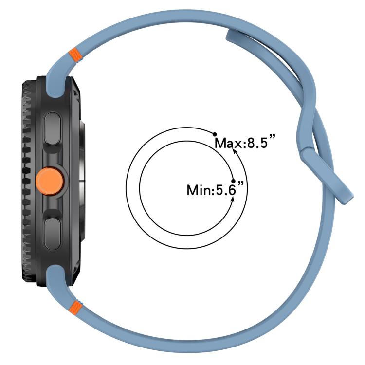 Cinturino in silicone a tinta unita con cuciture xDfind per Samsung Galaxy Watch8 Classic 46mm / Watch8 44mm / 40mm, 22mm