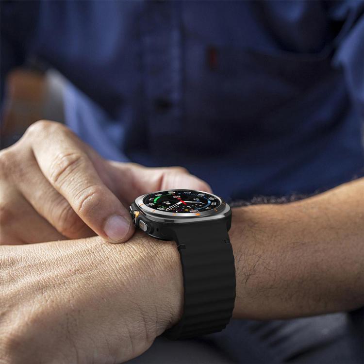 Cinturino in silicone con cuciture a grana ondulata xDfind per Samsung Galaxy Watch8 Classic 46mm / Watch8 44mm / 40mm, S, L