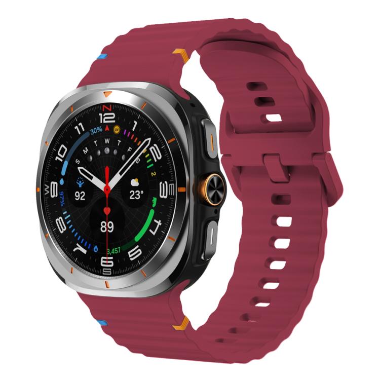 Cinturino in silicone con cuciture a grana ondulata xDfind per Samsung Galaxy Watch8 Classic 46mm / Watch8 44mm / 40mm, S, L