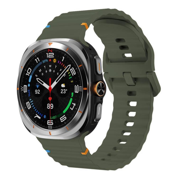 Cinturino in silicone con cuciture a grana ondulata xDfind per Samsung Galaxy Watch8 Classic 46mm / Watch8 44mm / 40mm, S, L