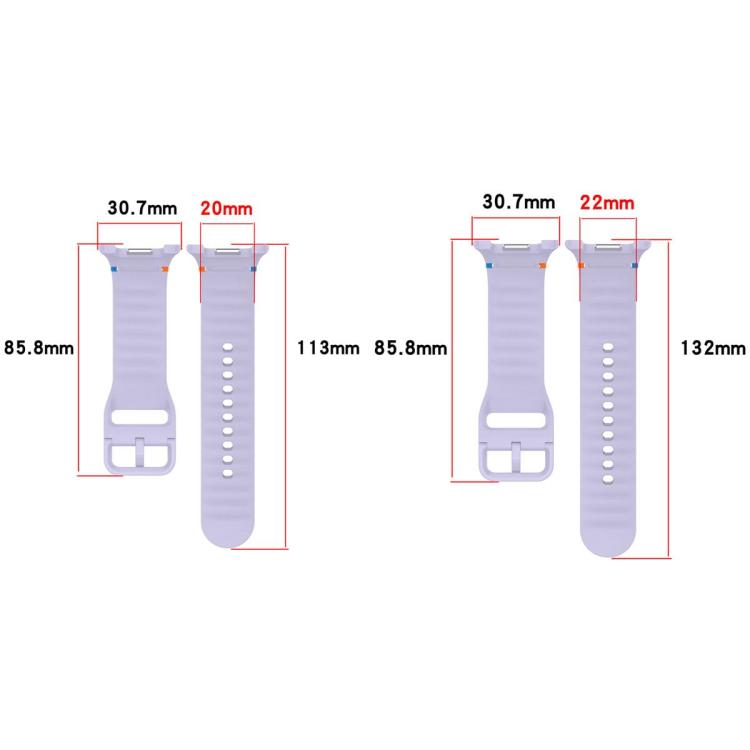 Cinturino in silicone con cuciture a grana ondulata xDfind per Samsung Galaxy Watch8 Classic 46mm / Watch8 44mm / 40mm, S, L
