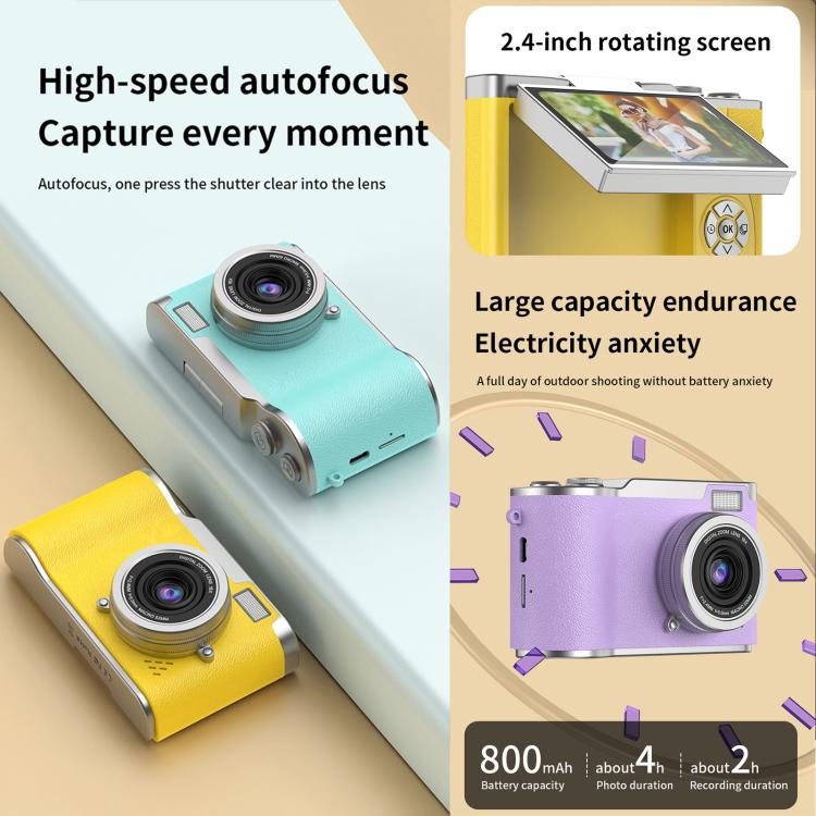 LK007 Fotocamera CCD HD da 2,4 pollici, stile retrò per bambini, LK007