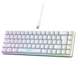 HXSJ V200 Russian Version Wired RGB Backlit Mechanical Keyboard 68 Key Caps, Cable Length: 1.7m, V200 Russian Version Black, V200 Russian Version White