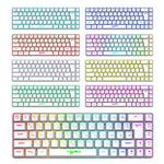 HXSJ V200 Russian Version Wired RGB Backlit Mechanical Keyboard 68 Key Caps, Cable Length: 1.7m, V200 Russian Version Black, V200 Russian Version White