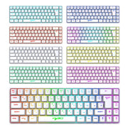 HXSJ V200 Russian Version Wired RGB Backlit Mechanical Keyboard 68 Key Caps, Cable Length: 1.7m, V200 Russian Version Black, V200 Russian Version White