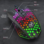 HXSJ T500 Hole Mouse 2.4G Backlight Rechargeable Wireless Mouse