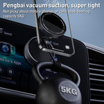 Supporto magnetico per telefono da auto K10A con adsorbimento sottovuoto e pieghevole su tre assi., K10A (White), K10A (Black), K10A (Grey)