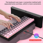 HXSJ V200 Gradient Color 68-key RGB Backlight Wired Membrane Keyboard