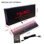 HXSJ V200 Gradient Color 68-key RGB Backlight Wired Membrane Keyboard