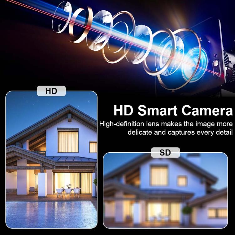 Mini telecamera intelligente WiFi magnetica HD W02 con rilevamento del movimento e visione notturna a infrarossi., W02