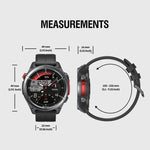 Zeblaze Stratos 4 Smartwatch GPS robusto per attività all'aperto con schermo da 1,43 pollici, resistenza fino a 5 ATM e certificazione IP69K.