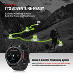 Zeblaze Stratos 4 Smartwatch GPS robusto per attività all'aperto con schermo da 1,43 pollici, resistenza fino a 5 ATM e certificazione IP69K.