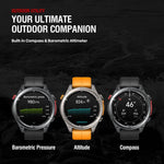 Zeblaze Stratos 4 Smartwatch GPS robusto per attività all'aperto con schermo da 1,43 pollici, resistenza fino a 5 ATM e certificazione IP69K.