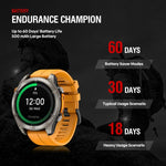Zeblaze Stratos 4 Smartwatch GPS robusto per attività all'aperto con schermo da 1,43 pollici, resistenza fino a 5 ATM e certificazione IP69K.