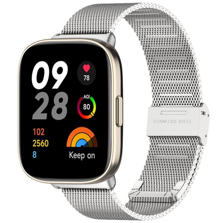 Cinturino per orologio xDfind con fibbia in metallo e maglia d'acciaio., For Redmi Watch 3