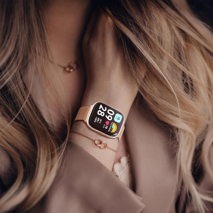 Cinturino per orologio xDfind con fibbia in metallo e maglia d'acciaio., For Redmi Watch 3