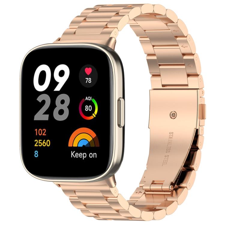 Cinturino per orologio xDfin a tre perline in acciaio inossidabile, For Redmi Watch 3