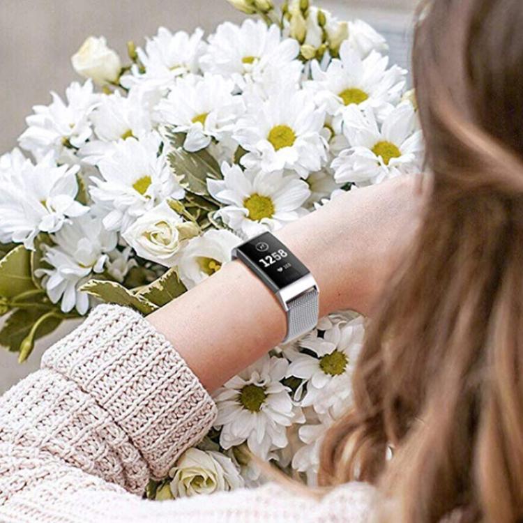 Cinturino per orologio xDfind Milanese magnetico in acciaio inossidabile, For Fitbit Charge 3 / 4