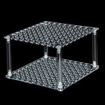 YX163 Portapennelli e matite acriliche a 96 fori, YX163 (Transparent), YX163 (Black)
