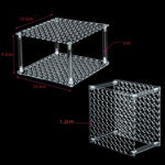 YX163 Portapennelli e matite acriliche a 96 fori, YX163 (Transparent), YX163 (Black)