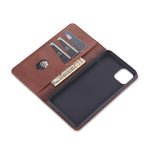 Custodia portafoglio in pelle per iPhone 12 e 11