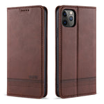 Custodia portafoglio in pelle per iPhone 12 e 11