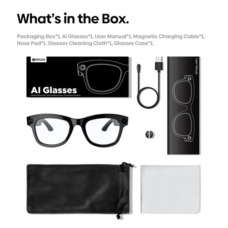 Occhiali da tiro Zeblaze Eyewear con intelligenza artificiale, audio a orecchio aperto e assistenza AI.