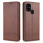 Custodia portafoglio in pelle per Samsung Galaxy A21s