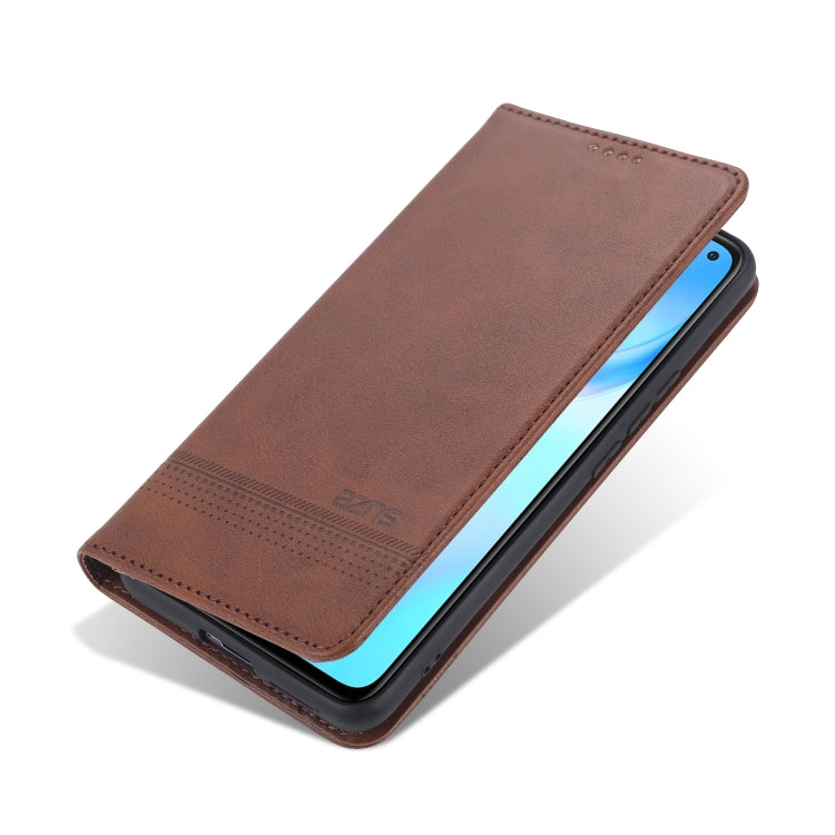 AZNS Custodia in pelle a vibrazione orizzontale con struttura in vitello magnetico con slot per carte, supporto e portafoglio, For vivo X30 / X30 Pro, For vivo X50 / X50 Pro, For vivo Y50, For vivo Z6
