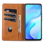 AZNS Custodia in pelle a vibrazione orizzontale con struttura in vitello magnetico con slot per carte, supporto e portafoglio, For vivo X30 / X30 Pro, For vivo X50 / X50 Pro, For vivo Y50, For vivo Z6