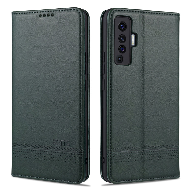 AZNS Custodia in pelle a vibrazione orizzontale con struttura in vitello magnetico con slot per carte, supporto e portafoglio, For vivo X30 / X30 Pro, For vivo X50 / X50 Pro, For vivo Y50, For vivo Z6
