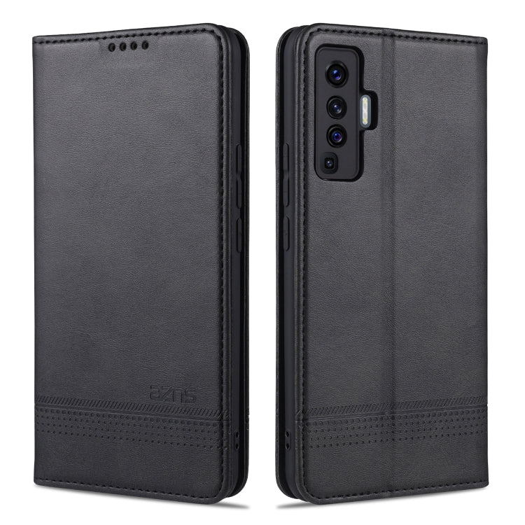 AZNS Custodia in pelle a vibrazione orizzontale con struttura in vitello magnetico con slot per carte, supporto e portafoglio, For vivo X30 / X30 Pro, For vivo X50 / X50 Pro, For vivo Y50, For vivo Z6
