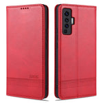 AZNS Custodia in pelle a vibrazione orizzontale con struttura in vitello magnetico con slot per carte, supporto e portafoglio, For vivo X30 / X30 Pro, For vivo X50 / X50 Pro, For vivo Y50, For vivo Z6