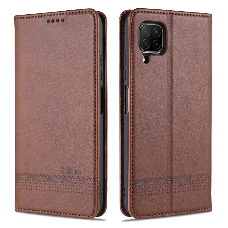 AZNS Custodia in pelle a vibrazione orizzontale con struttura in vitello magnetico con slot per carte, supporto e portafoglio, For Huawei P40 Lite / nova 6 SE, For Huawei Honor V30