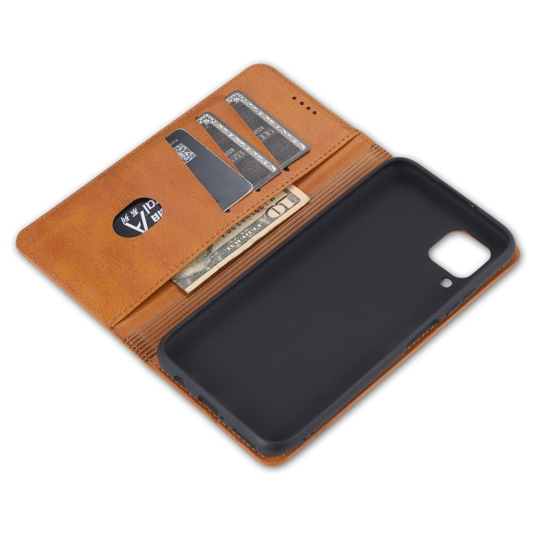 AZNS Custodia in pelle a vibrazione orizzontale con struttura in vitello magnetico con slot per carte, supporto e portafoglio, For Huawei P40 Lite / nova 6 SE, For Huawei Honor V30