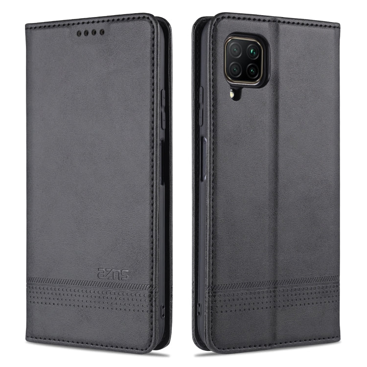 AZNS Custodia in pelle a vibrazione orizzontale con struttura in vitello magnetico con slot per carte, supporto e portafoglio, For Huawei P40 Lite / nova 6 SE, For Huawei Honor V30